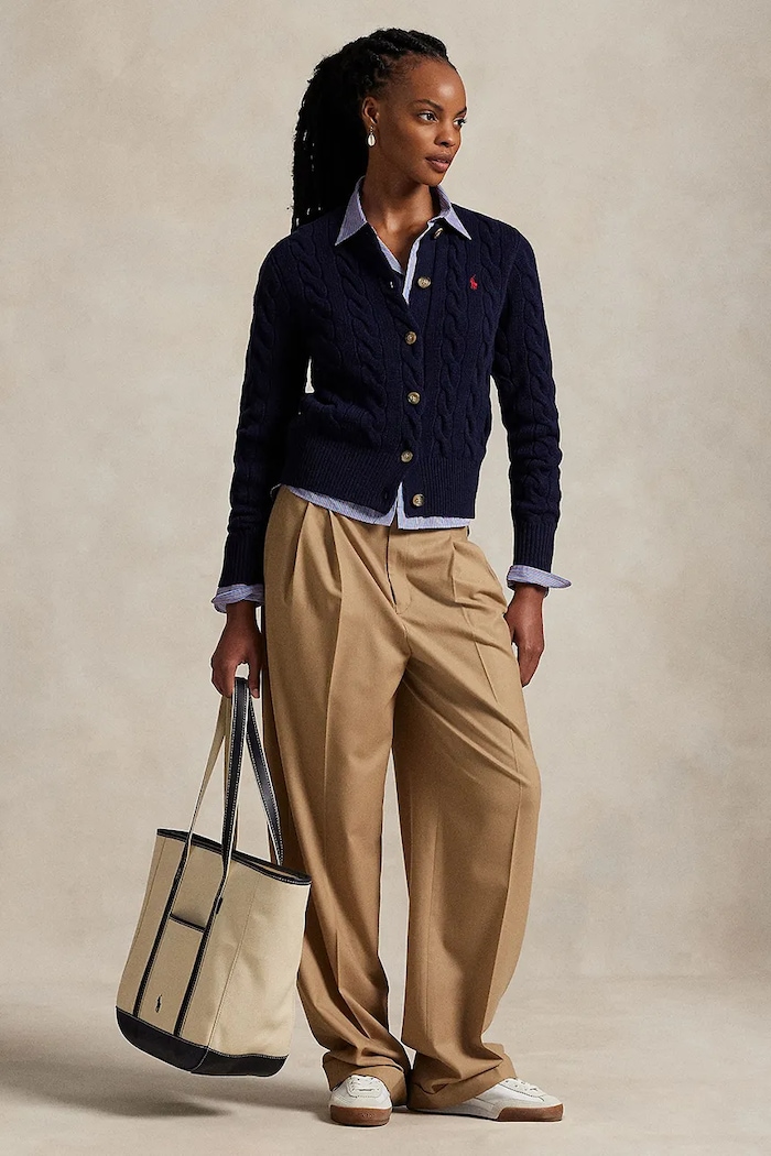 Odzież Polo Ralph Lauren sweter wełniany 211972104 granatowy