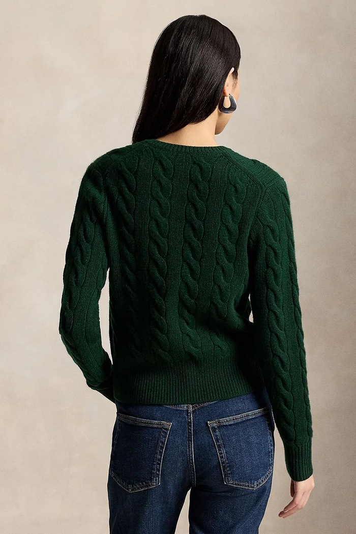 Polo Ralph Lauren kardigan wełniany damski 211972104 zielony AW25