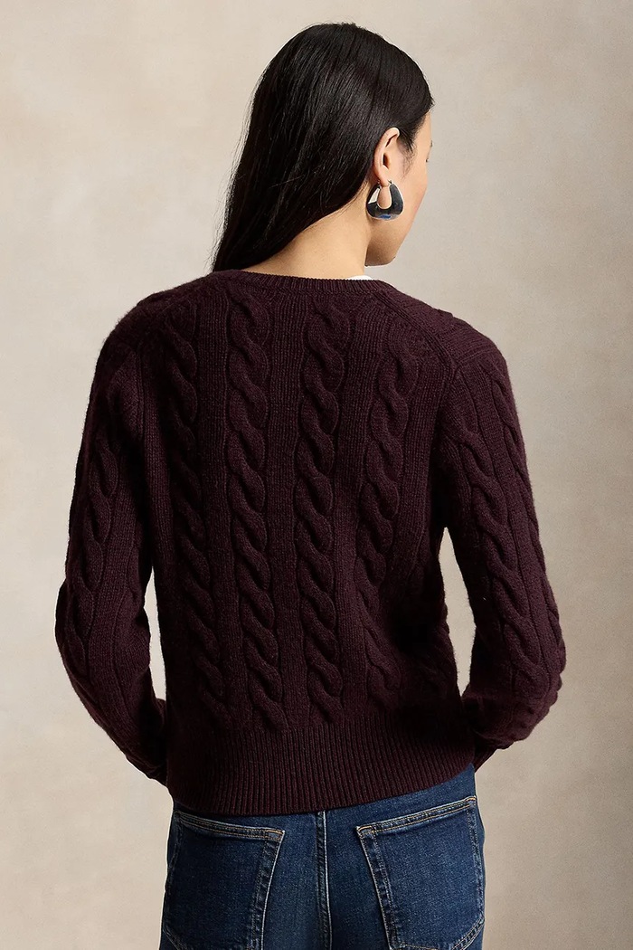Polo Ralph Lauren kardigan wełniany damski 211972104 czarny AW25