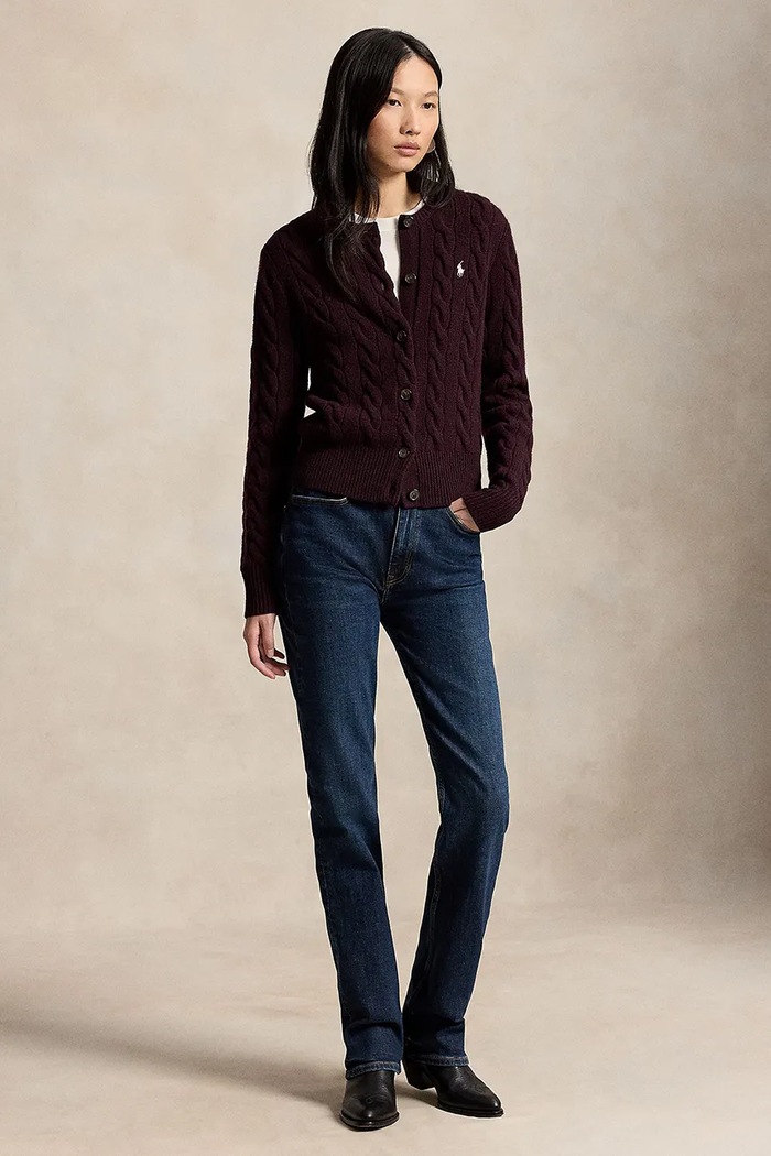 Odzież Polo Ralph Lauren kardigan wełniany damski 211972104 czarny