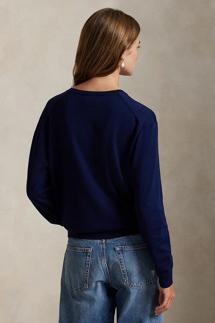 Polo Ralph Lauren sweter bawełniany 211972105 granatowy SS26
