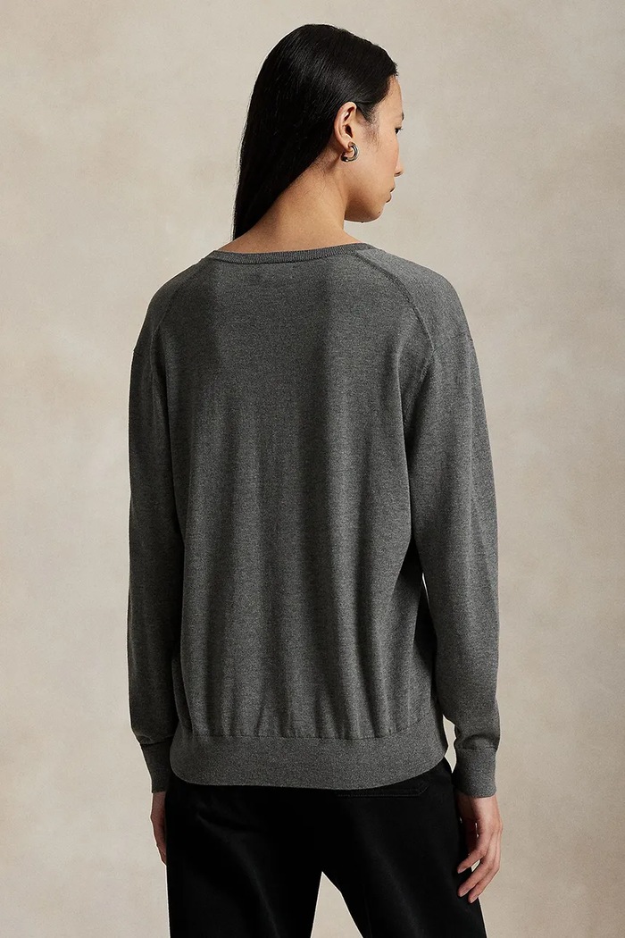 Βαμβακερό πουλόβερ Polo Ralph Lauren 211972105 γκρί SS26