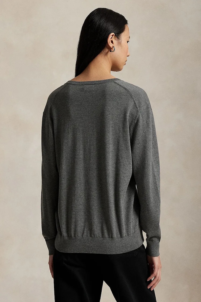 Βαμβακερό πουλόβερ Polo Ralph Lauren 211972105 γκρί SS26