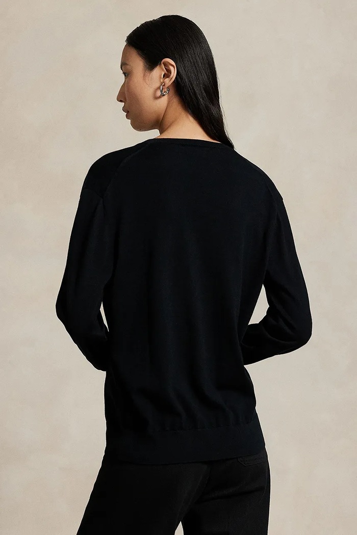 Памучен пуловер Polo Ralph Lauren 211972105 черен SS26