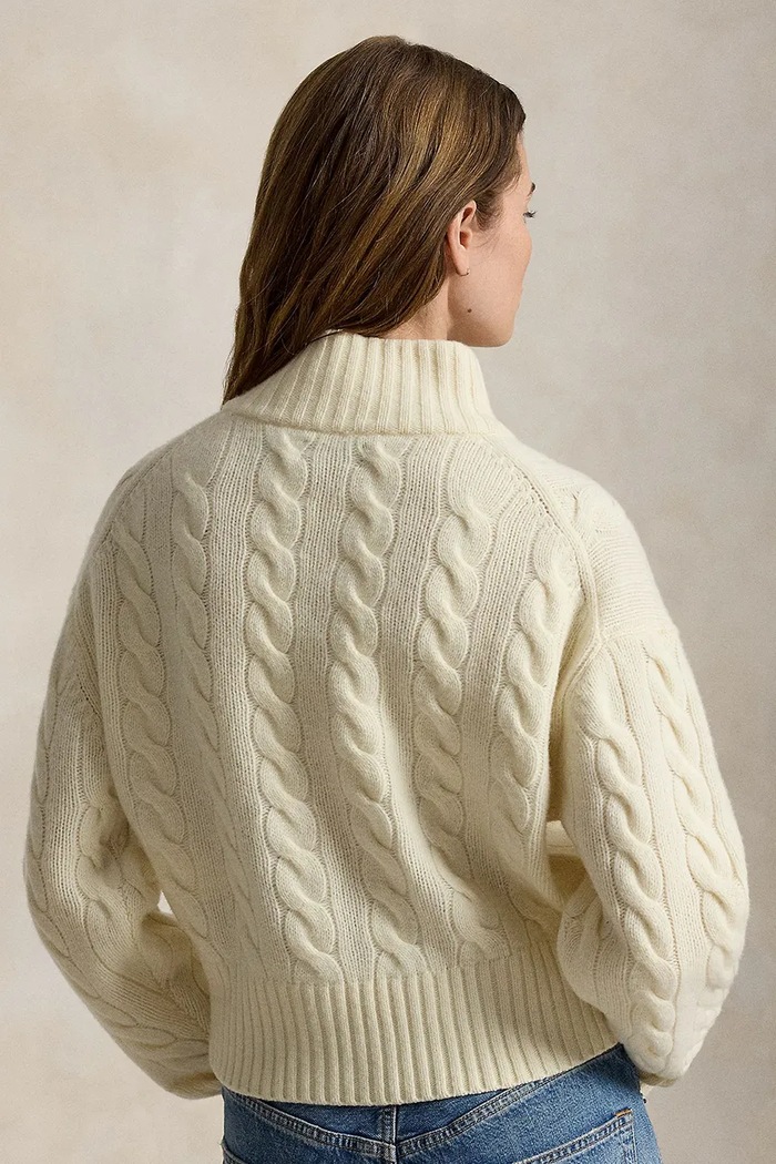 Polo Ralph Lauren sweter damski wełniany 211972130 beżowy AW25
