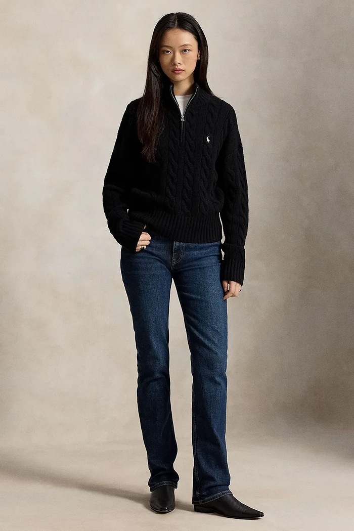 Odzież Polo Ralph Lauren Sweter damski wełniany 211972130 czarny