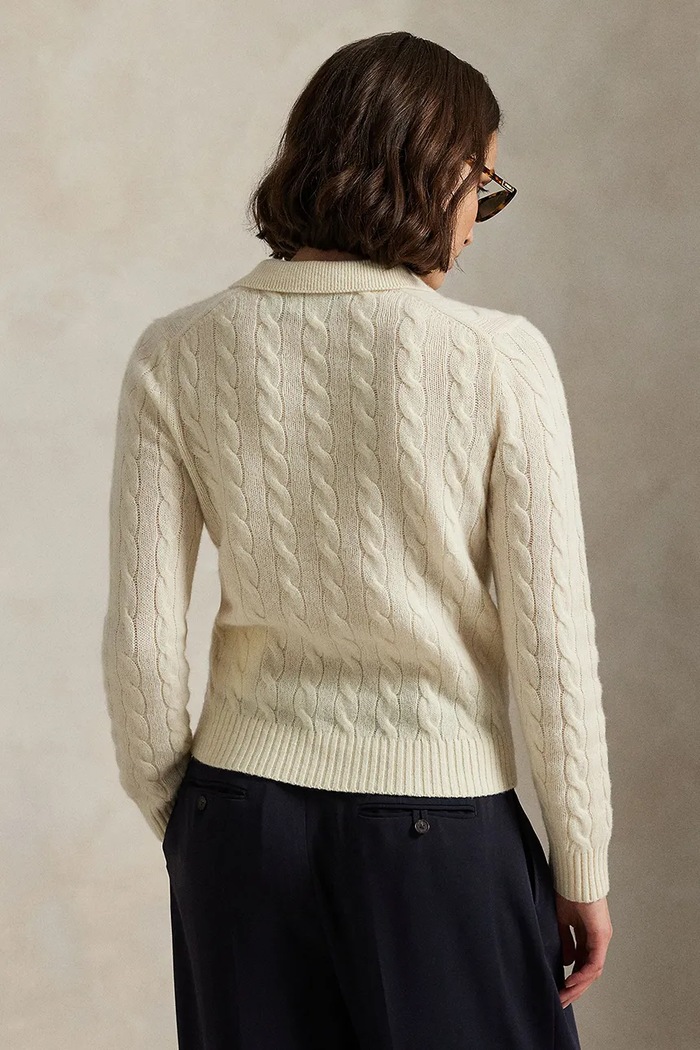 Vlněný svetr Polo Ralph Lauren 211972132 bílá AW25