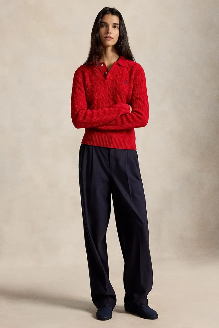 Odzież Polo Ralph Lauren sweter damski wełniany 211972132 czerwony