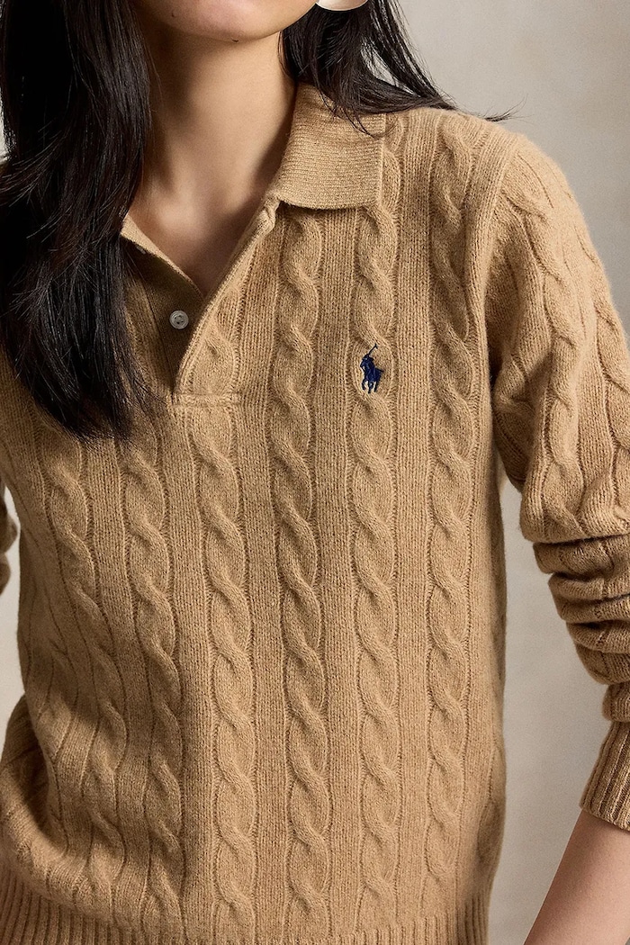 Polo Ralph Lauren sweter damski wełniany brązowy 211972132