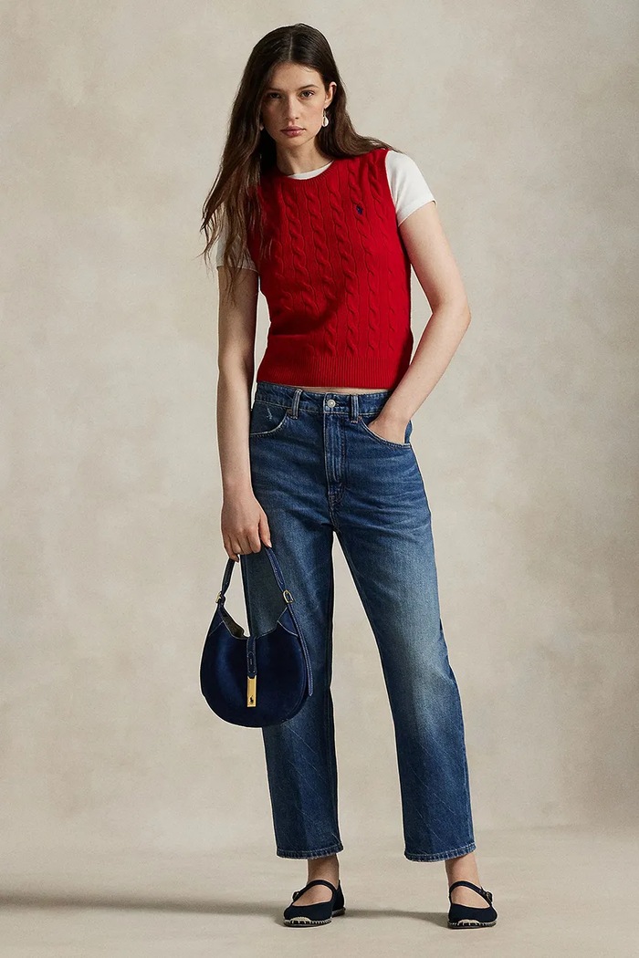 Îmbrăcăminte Polo Ralph Lauren vestă de cașmir 211972134 rosu