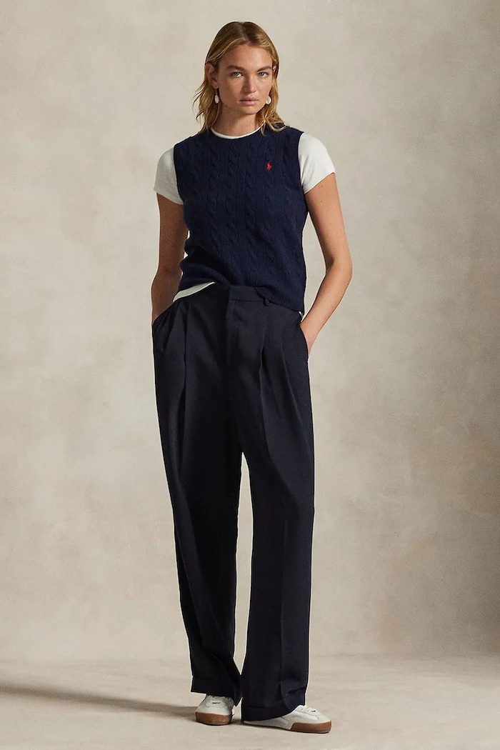Ρούχα Κασμιρένιο γιλέκο Polo Ralph Lauren 211972134 σκούρο μπλε