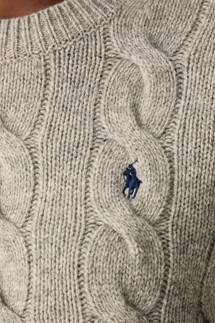 Πουλόβερ γυναικείο μάλλινο Polo Ralph Lauren γκρί 211A91216