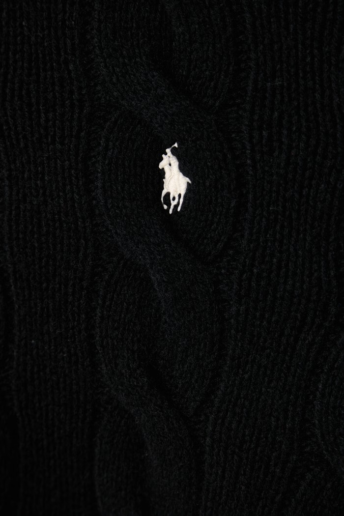 Sweter damski wełniany Polo Ralph Lauren czarny 211A91216