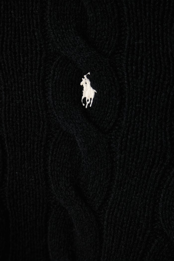 Sweter damski wełniany Polo Ralph Lauren czarny 211A91216