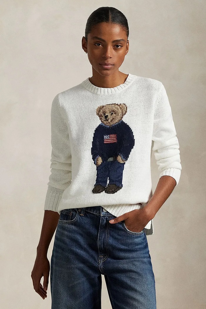 Svetr Polo Ralph Lauren kulatý bílá 211978359