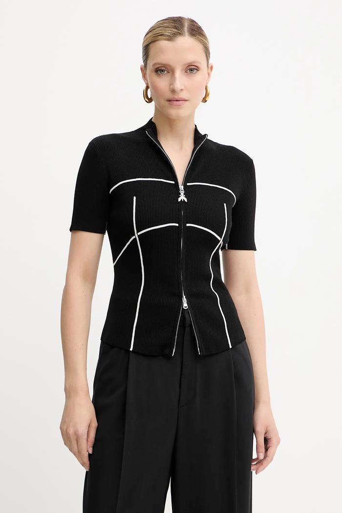 Patrizia Pepe cardigan uni negru 8K0306.K265