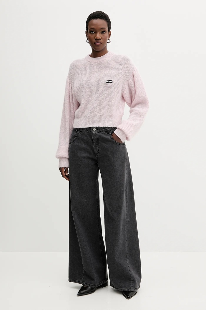 Светр з вовною Rotate 0 114278191 рожевий AW25