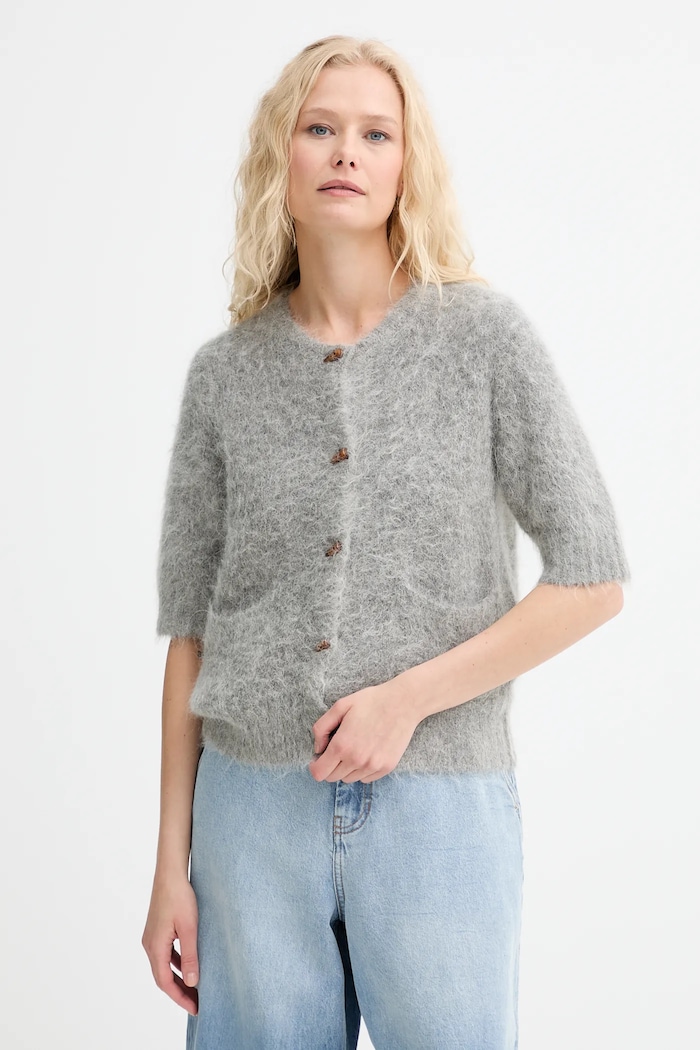 MUNTHE cardigan din lână LOCCA uni gri 253160025370