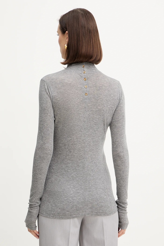 Oblečení Elisabetta Franchi Svetr s příměsí vlny Elisabetta Franchi MD61B56E2 šedá