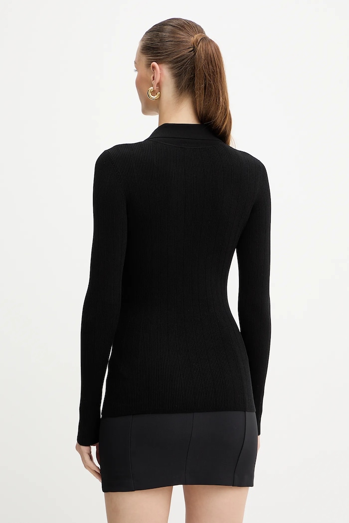 Odzież Elisabetta Franchi sweter z dodatkiem jedwabiu MK09B56E2 czarny