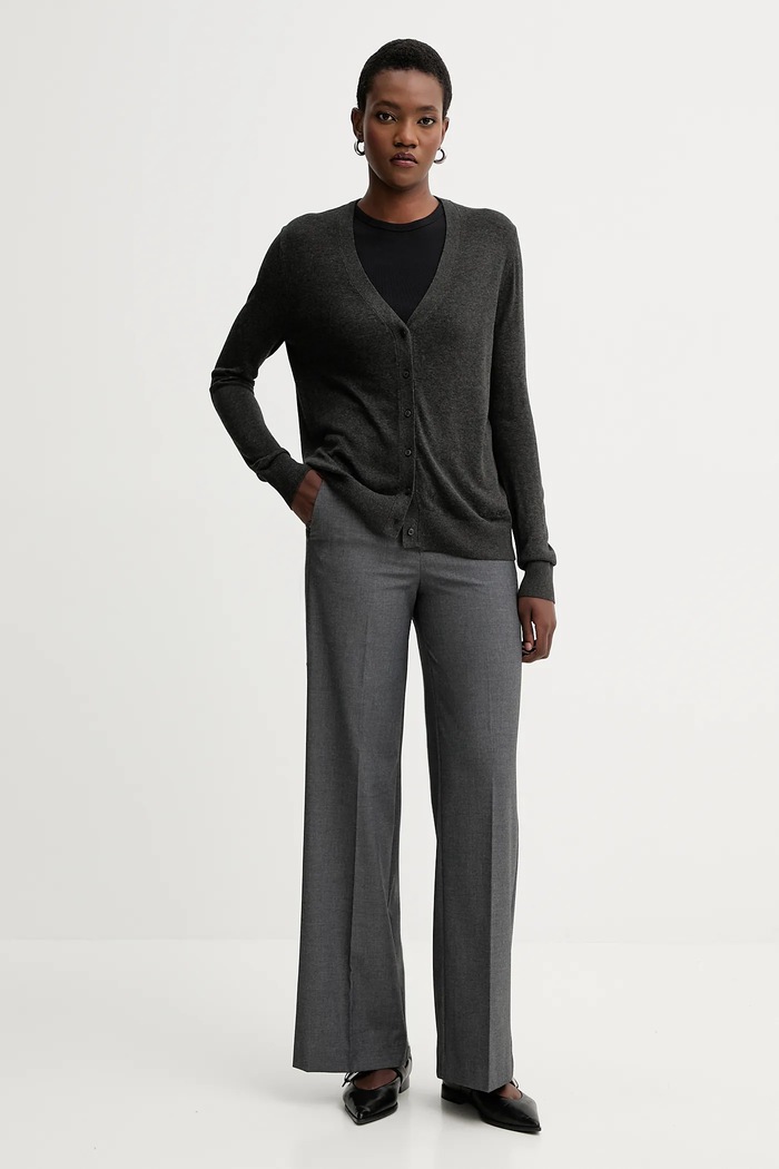 Calvin Klein cardigan LV044C346G gri AW25