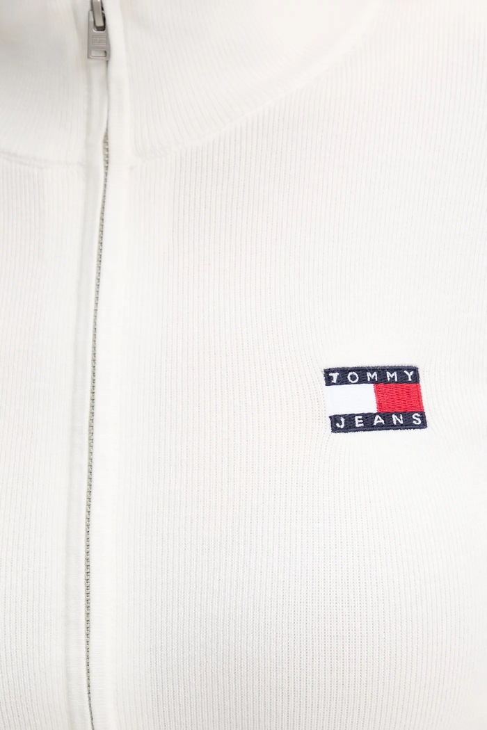 Πλεκτή ζακέτα Tommy Jeans DW0DW20967 λευκό