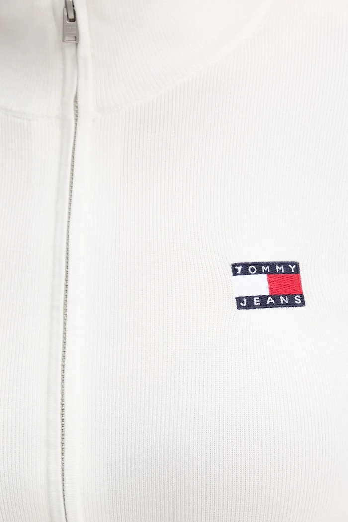Πλεκτή ζακέτα Tommy Jeans DW0DW20967 λευκό