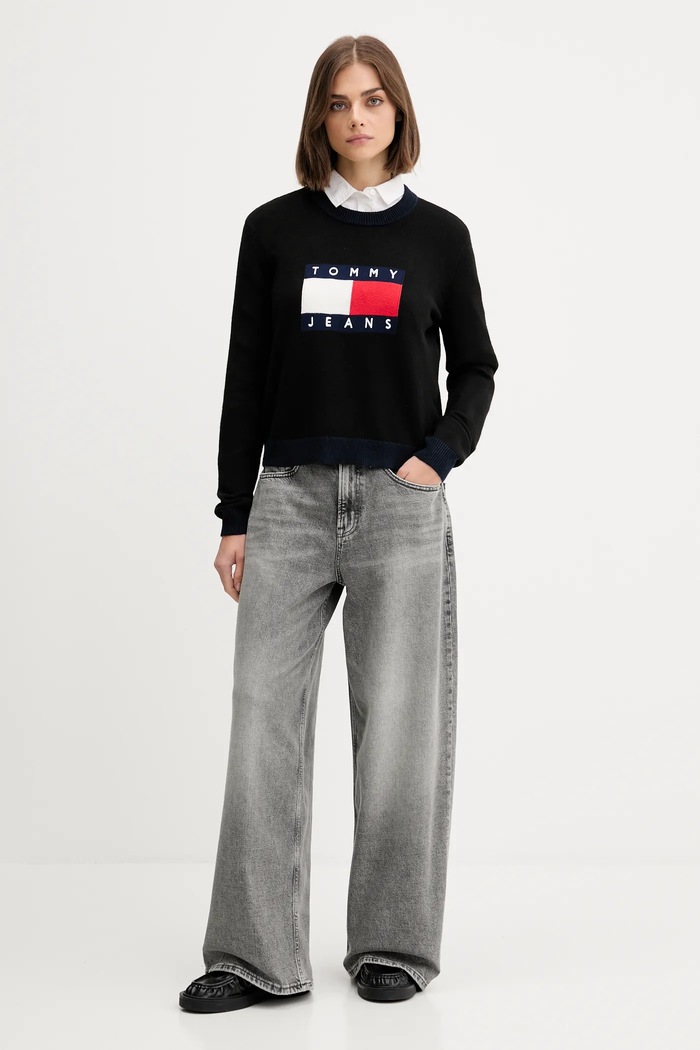 Sveter Tommy Jeans DW0DW20970 čierna AW25