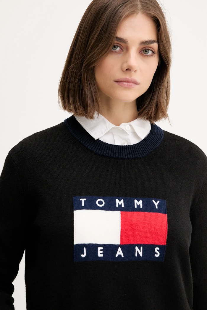 Sveter Tommy Jeans čierna DW0DW20970