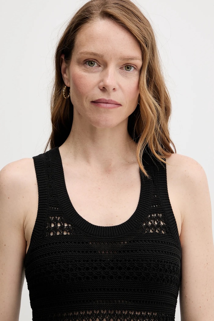 Tommy Hilfiger top negru WW0WW45647