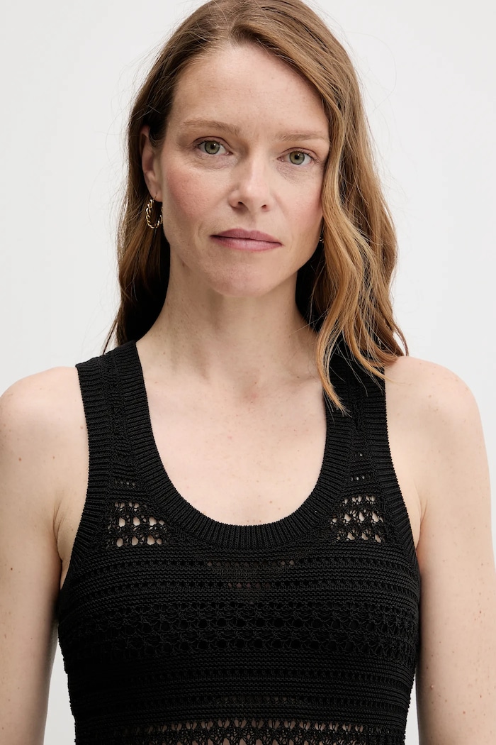 Tommy Hilfiger top negru WW0WW45647