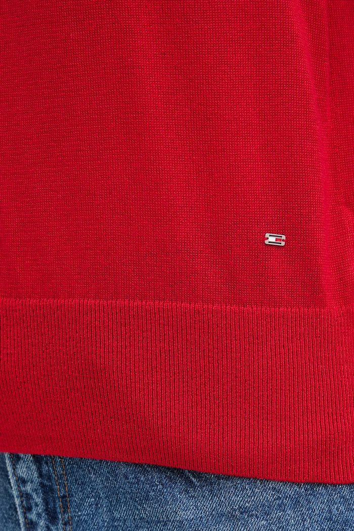 Tommy Hilfiger vestă din amestec de mătase WW0WW45651 rosu