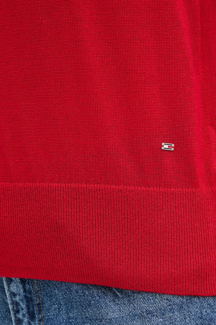 Tommy Hilfiger vestă din amestec de mătase WW0WW45651 rosu