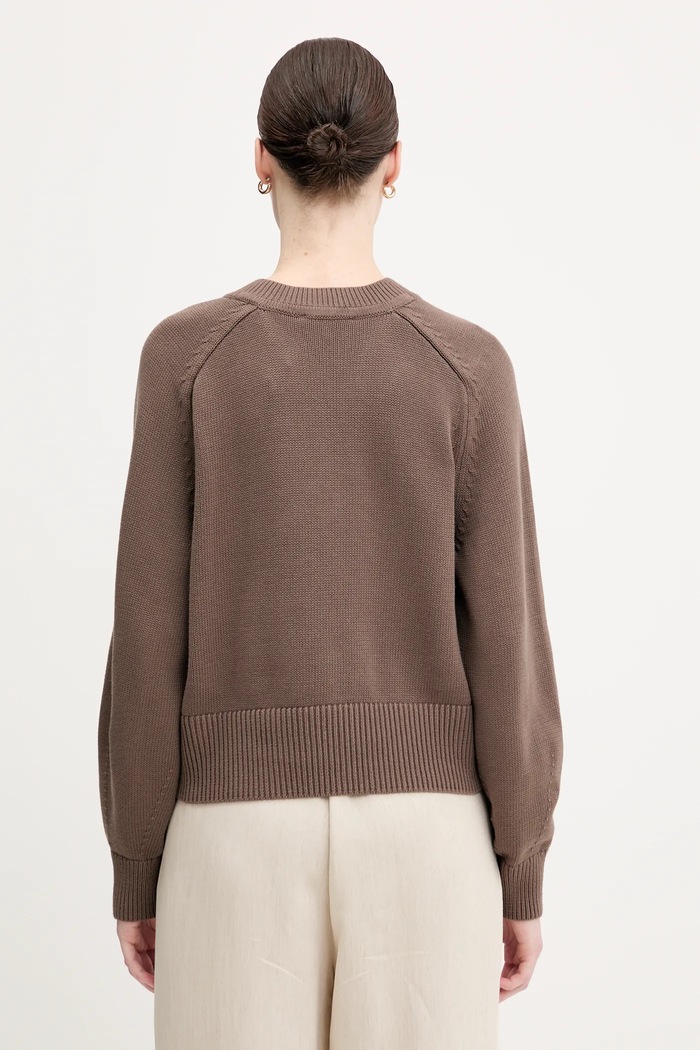 Odzież Tommy Hilfiger Sweter bawełniany WW0WW45700 brązowy