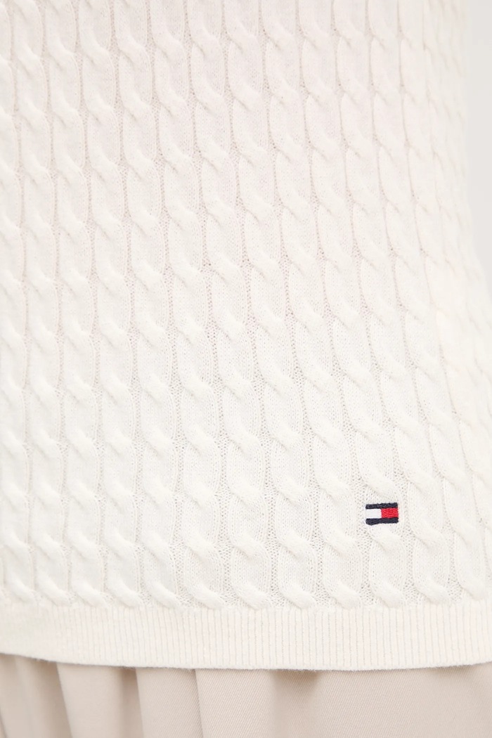 Tommy Hilfiger top dámsky bavlnený WW0WW45706 béžová