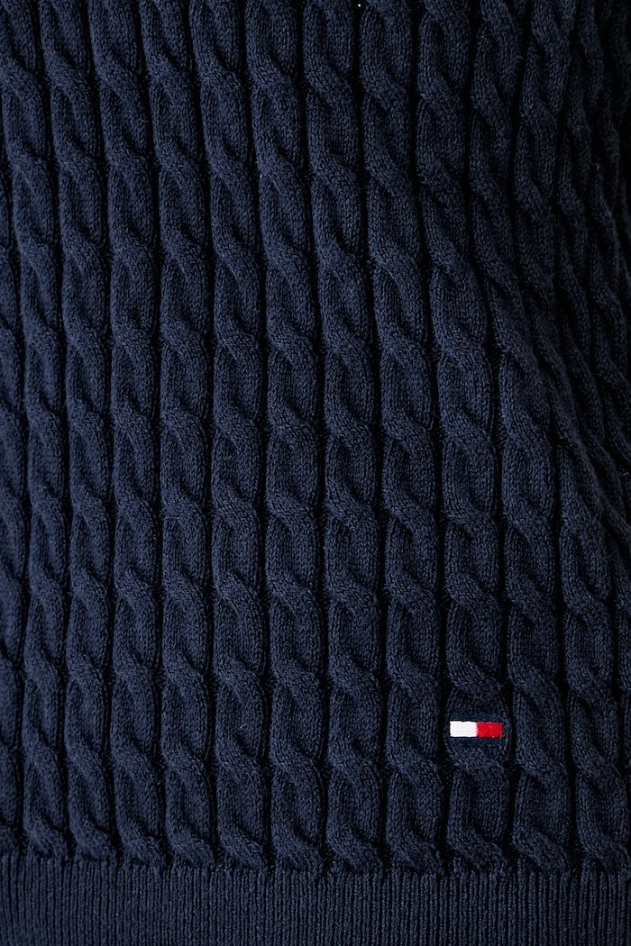Tommy Hilfiger Top dámsky bavlnený WW0WW45706 tmavomodrá
