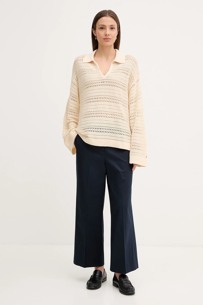 Tommy Hilfiger pulover WW0WW46524 bej AW25