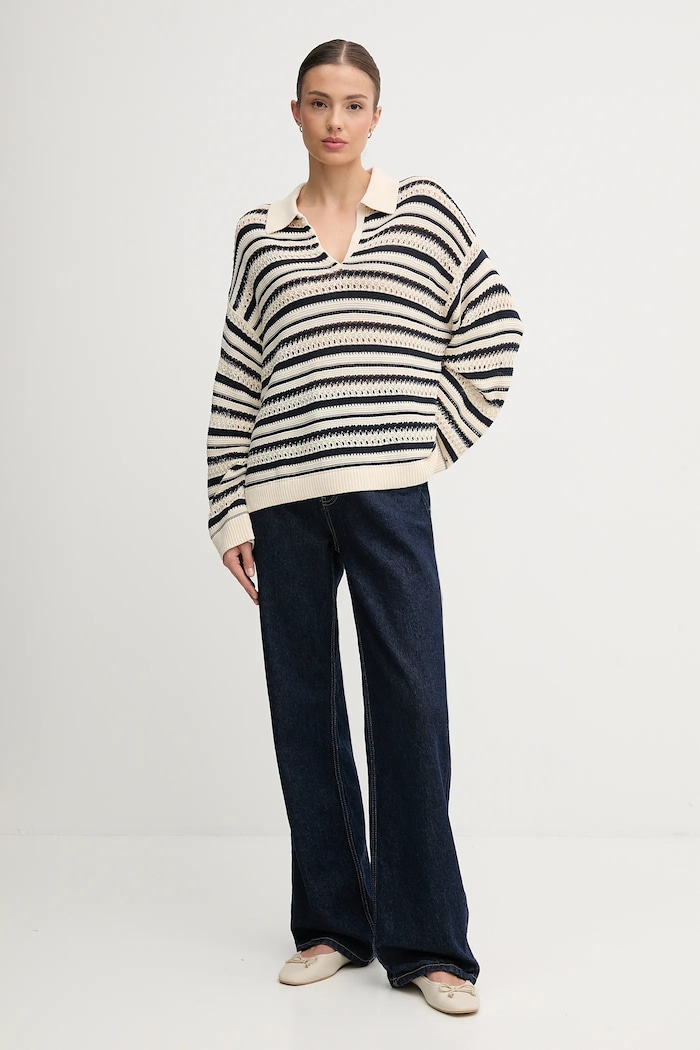 Pulover Tommy Hilfiger WW0WW46524 bež AW25