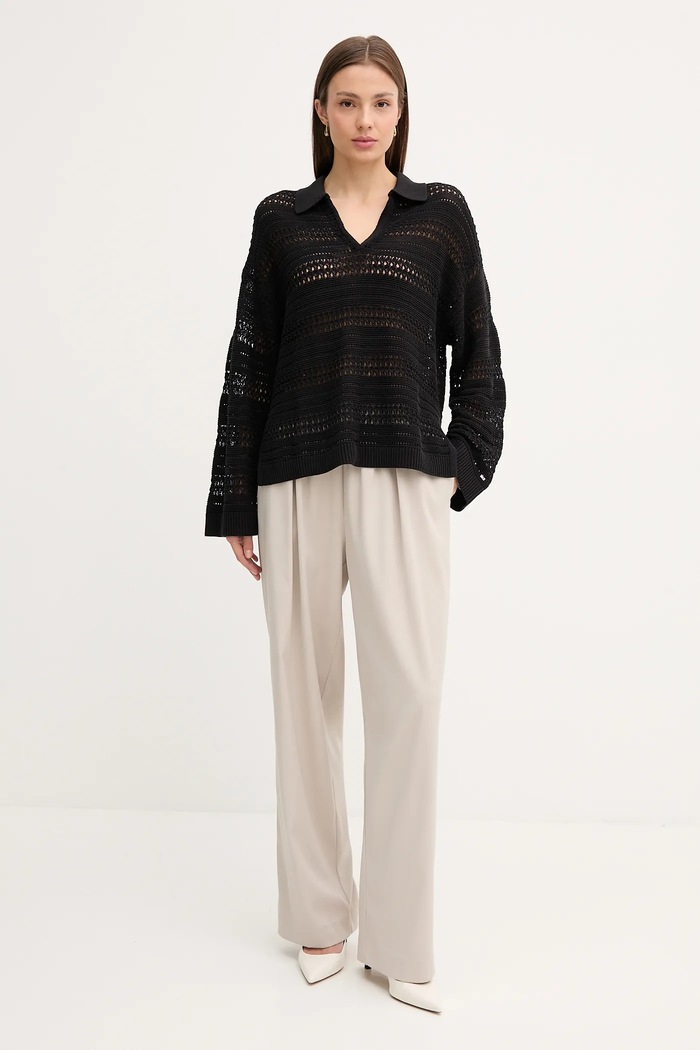 Sveter Tommy Hilfiger WW0WW46524 čierna AW25