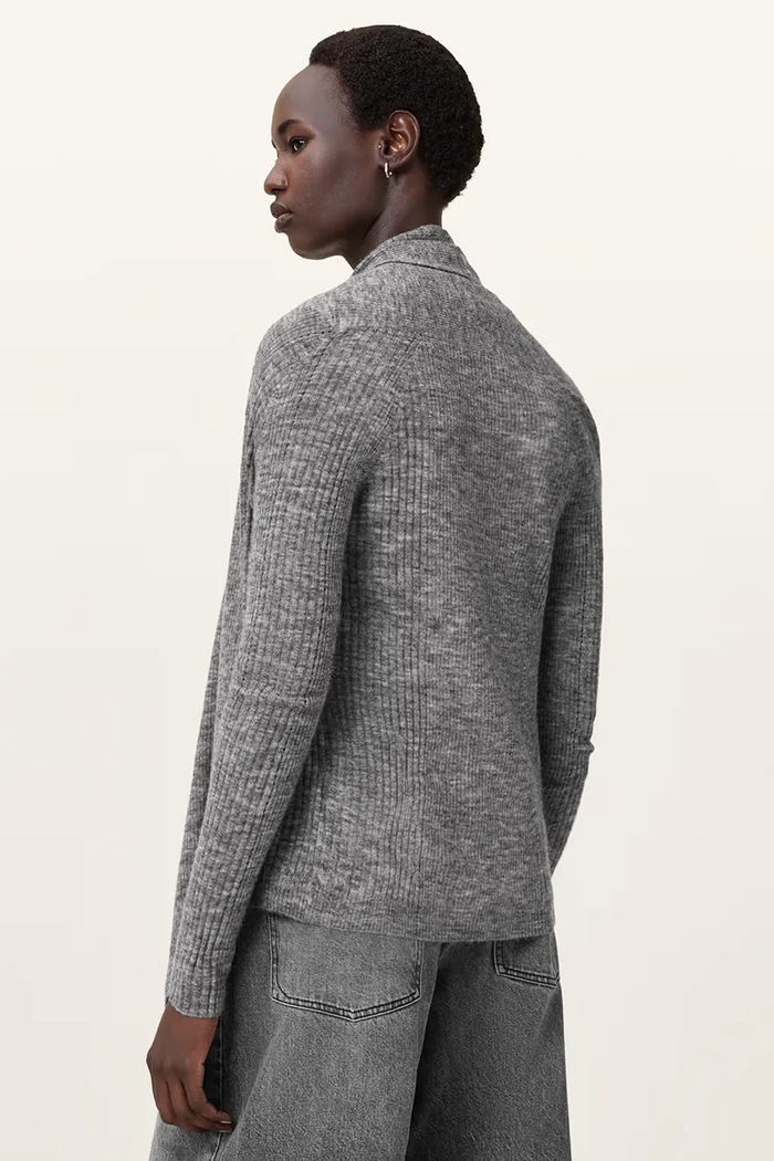 Kardigan z domieszką wełny HARPER AllSaints W052KC szary