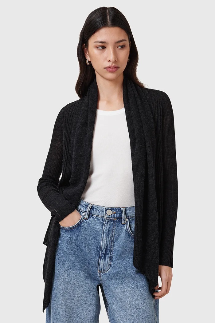 AllSaints kardigan z domieszką wełny HARPER W052KC