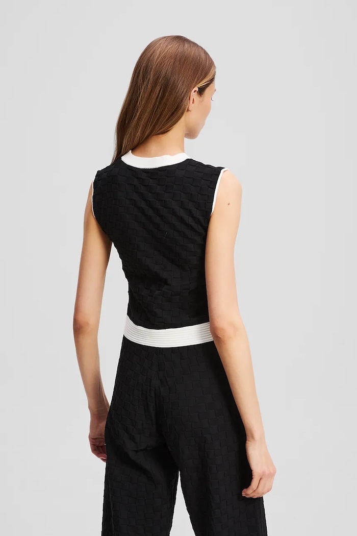 Karl Lagerfeld vestă A3W18020 negru AW25
