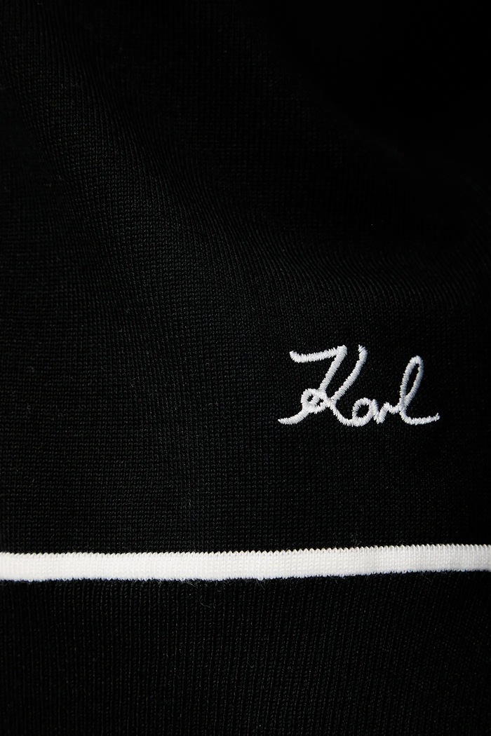 Karl Lagerfeld pulover A3W18023 negru