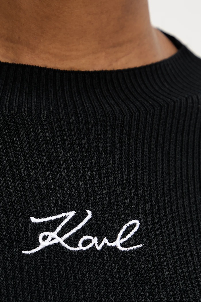Karl Lagerfeld pulover A3W18025 negru