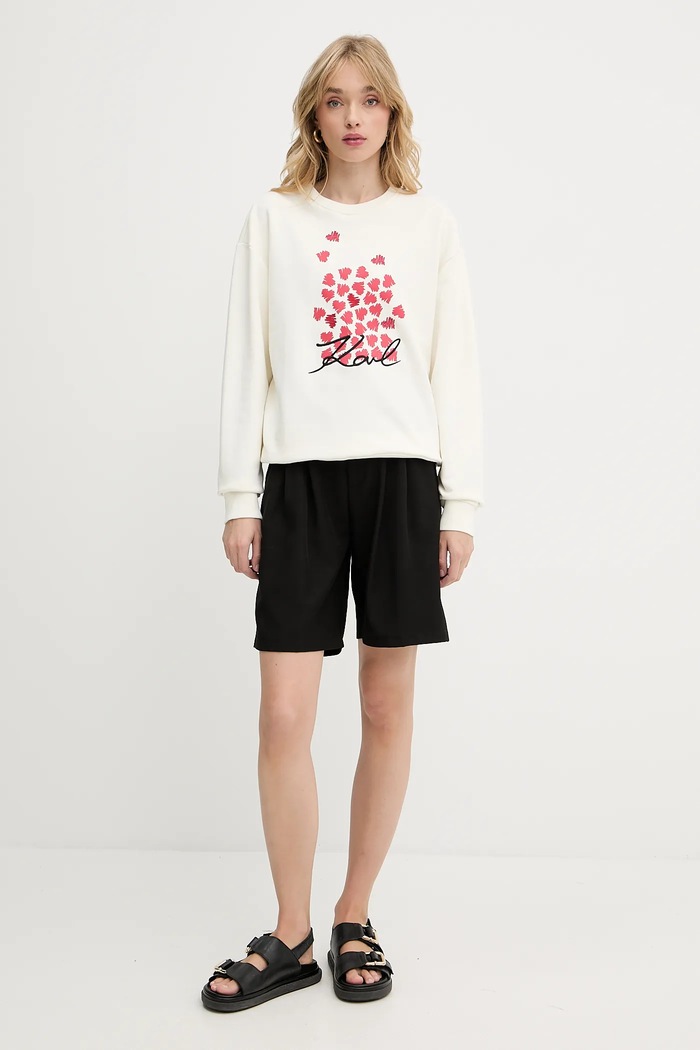 Karl Lagerfeld hanorac de bumbac A3W20006 bej AW25