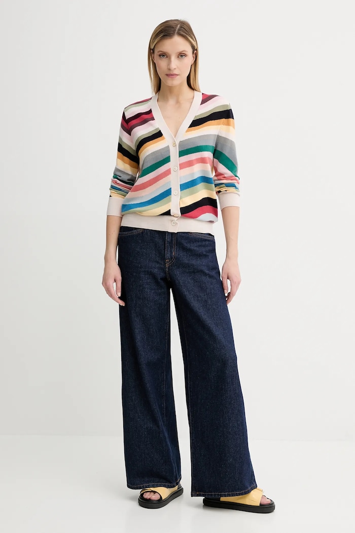 Вълнена жилетка PS Paul Smith W2R.588N.T31328 бежов AW25