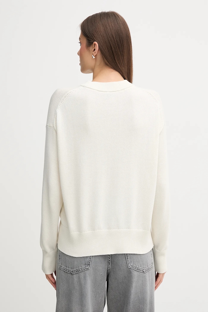 Odzież Calvin Klein Jeans sweter bawełniany LV047C311G beżowy
