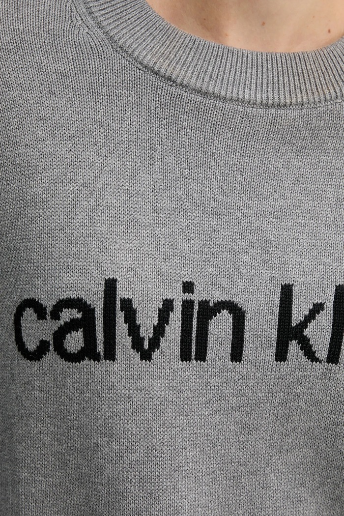 Bavlněný svetr Calvin Klein Jeans LV047C311G šedá
