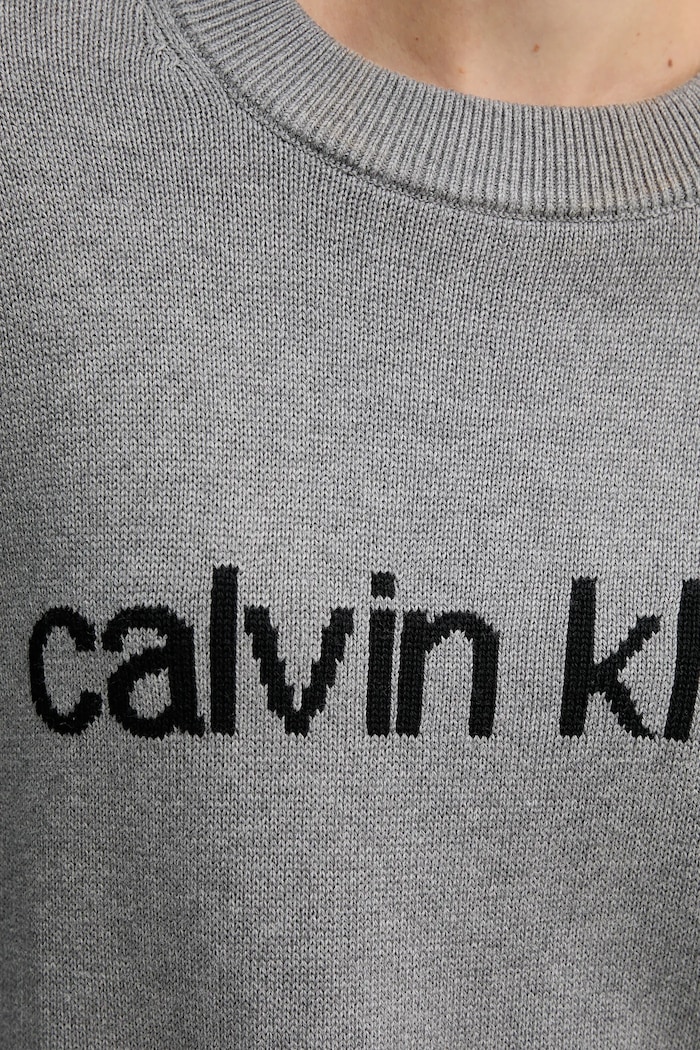 Bavlněný svetr Calvin Klein Jeans LV047C311G šedá