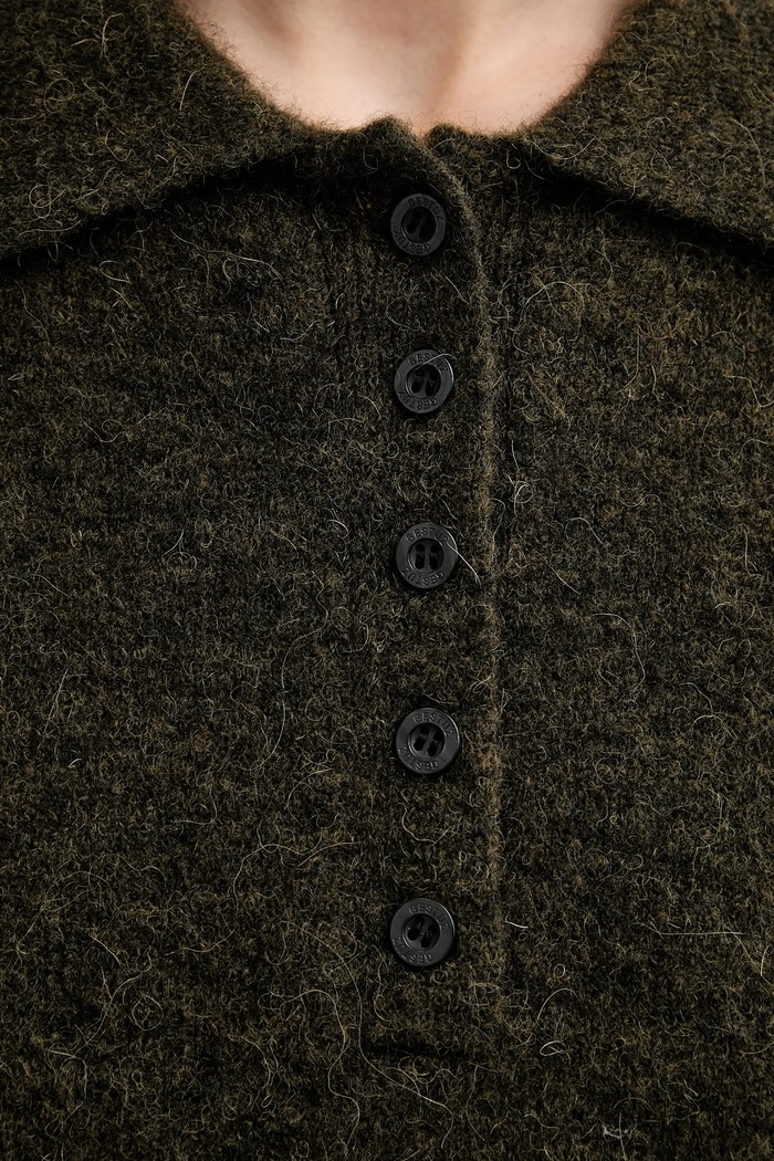 Sweter wełniany Gestuz zielony 10910589